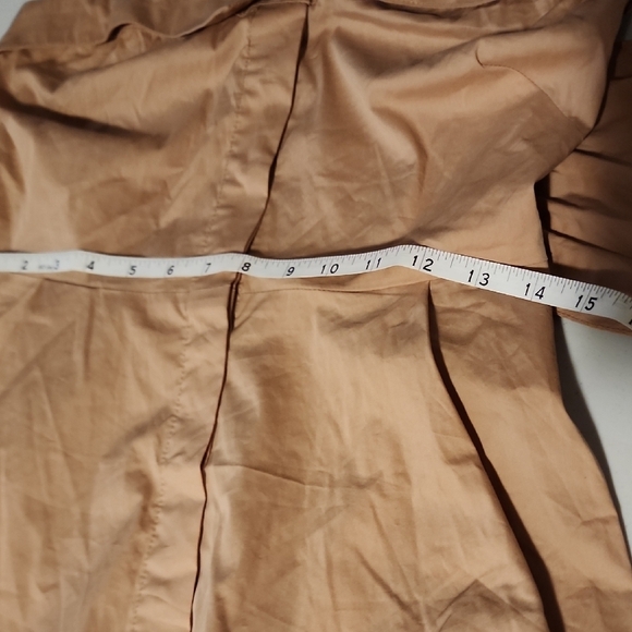 VENUS NWOT Trendy Tan Strapless Buttoned Shirt for Summer - Picture 5 of 6